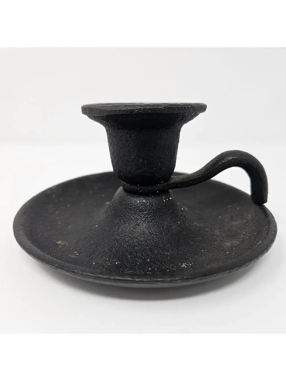 Rare! Vintage Cast Iron John Wright 2220B Chamber Handled Candlestick Holder